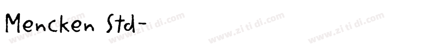 Mencken Std字体转换 Mencken Std字体转换